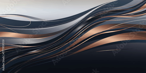 Blue futuristic abstract wave design background with flowing lines and light