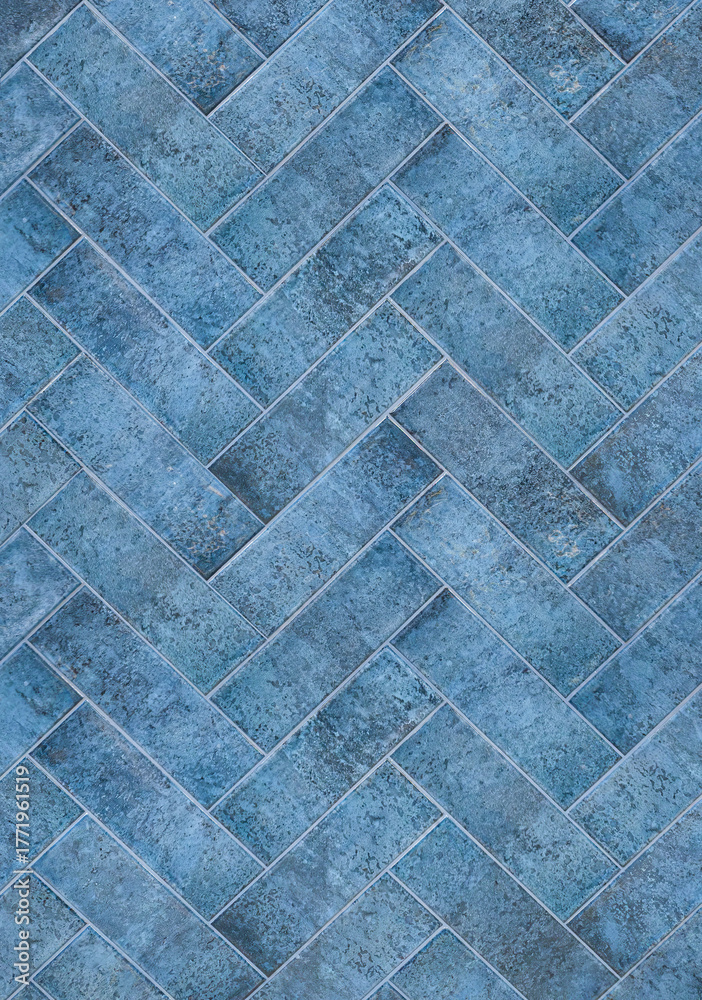Fototapeta premium Textured Blue Tile with Classic Pattern for Interior Design
