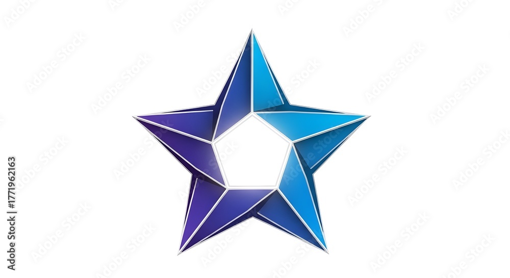 Obraz premium 3d silver star