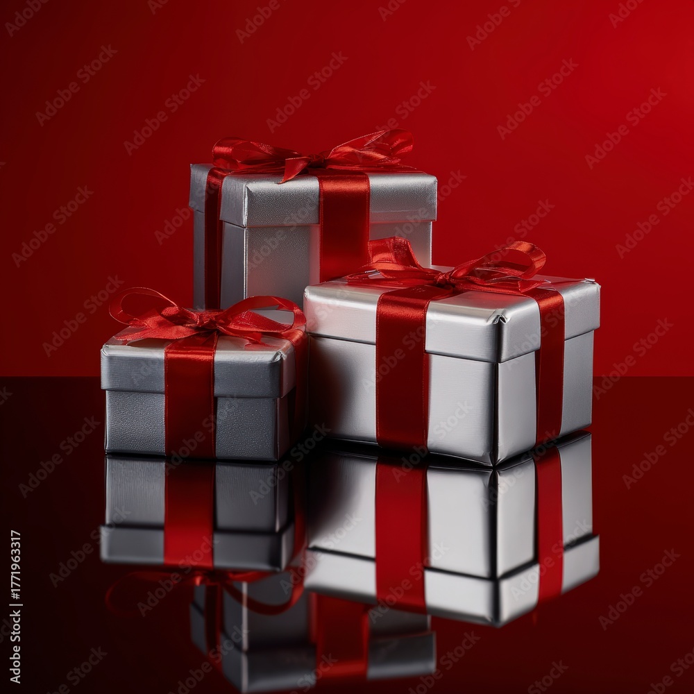 Obraz premium red gift box