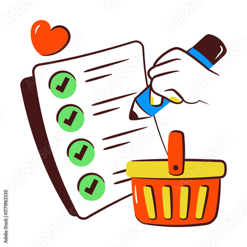 Perfect design icon of shopping list