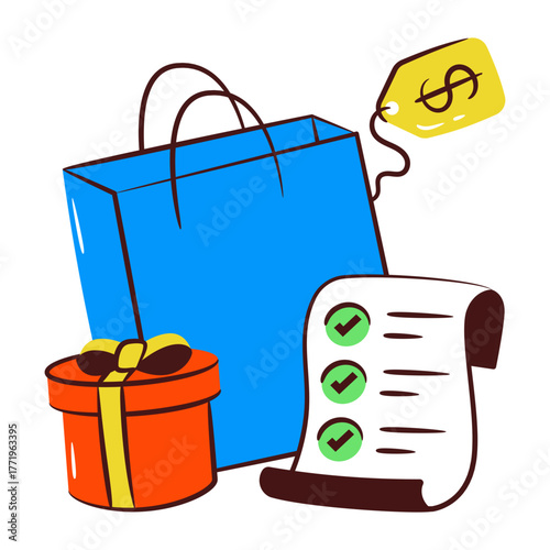 Perfect design icon of shopping checklist