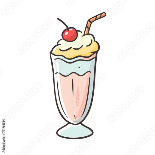 Delicious milkshake illustration vector scalable graphic