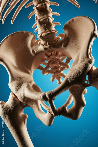 X-ray image of a human pelvic bone