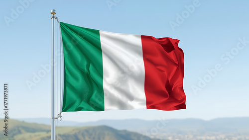 italian flag in the wind