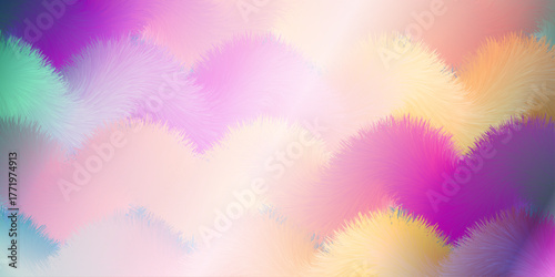 Colorful Fluffy Wavy Pattern with Orange Pink and Yellow Tones vector background