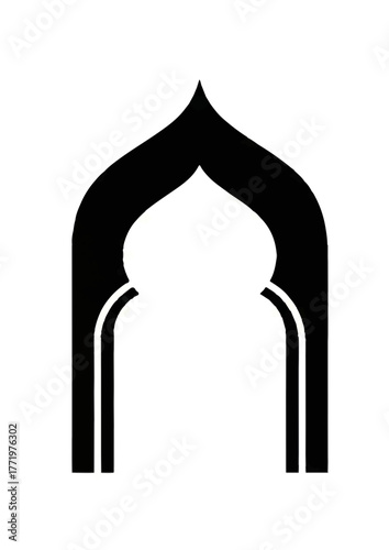 Islamic Mehrab Inspired Abstract Vector Art