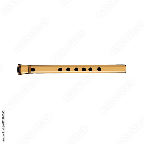 flute isolated on white background