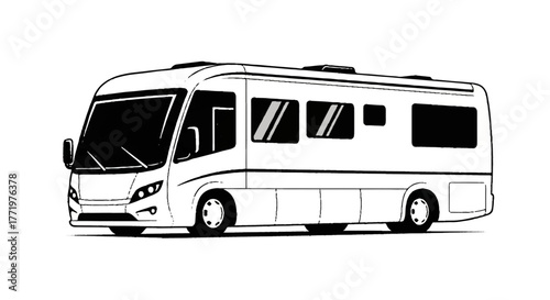 Modern Recreational Vehicle Vector Illustration