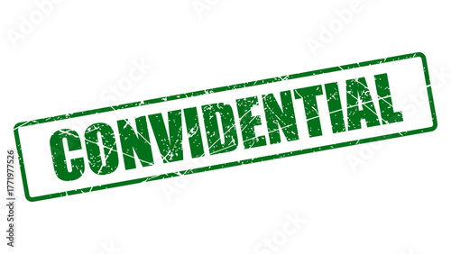 Convidential stamp with grunge texture