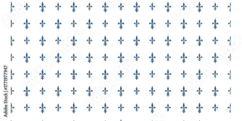 Fleur de Lis Repeating Pattern Flat Vector Background