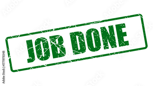 Job done stamp with grunge texture