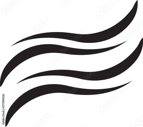 Weather Wind Icon – Air Movement Symbol Vector Design