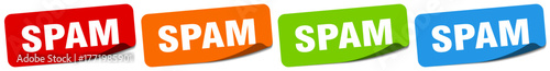 spam sticker. spam sticker set on white background