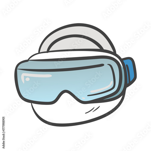Vr headset vector illustration for immersive technology and gaming