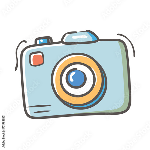 Cute cartoon camera vector illustration for photography and design