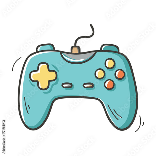Vector illustration of a classic game controller icon scalable eps