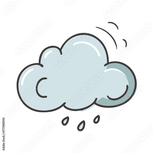 Rain cloud vector illustration scalable weather icon