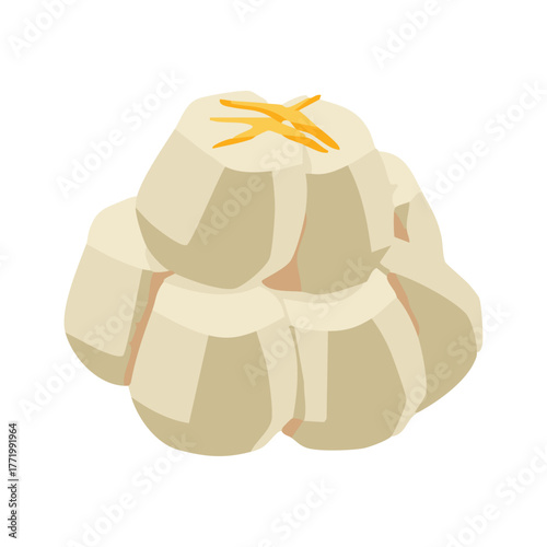 里芋白煮　水彩風手描きベクターイラスト