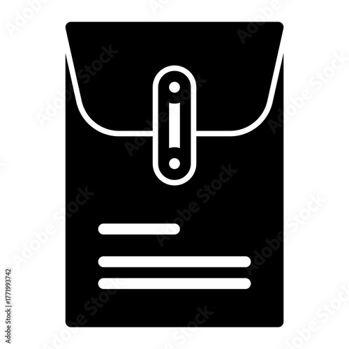 Confidential Archive Dossier icon from the Notary icon collection (Glyph Style)