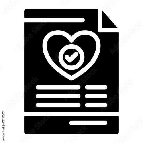 Wedding Certification Document icon from the Notary icon collection (Glyph Style)