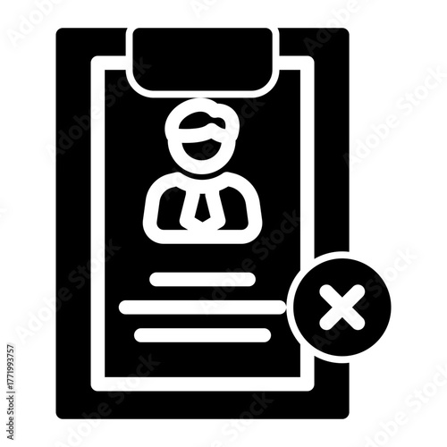 Legal Document File icon from the Notary icon collection (Glyph Style)