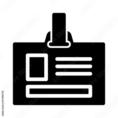 Identification Document Verification icon from the Notary icon collection (Glyph Style)