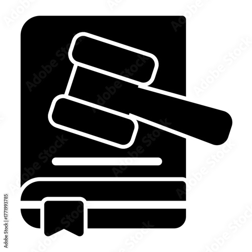 Legal Justice Law Book icon from the Notary icon collection (Glyph Style)