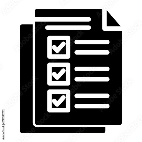 Legal Document Paperwork Archive icon from the Notary icon collection (Glyph Style)