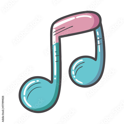 Vibrant musical note vector illustration for creative projects
