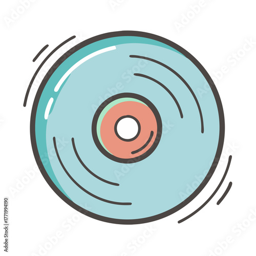 Vintage vinyl record vector illustration music icon scalable svg