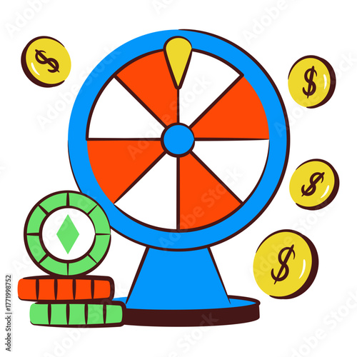 Premium download icon of fortune wheel