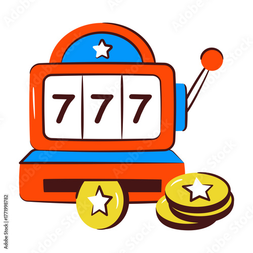 A doodle design, icon of jackpot game