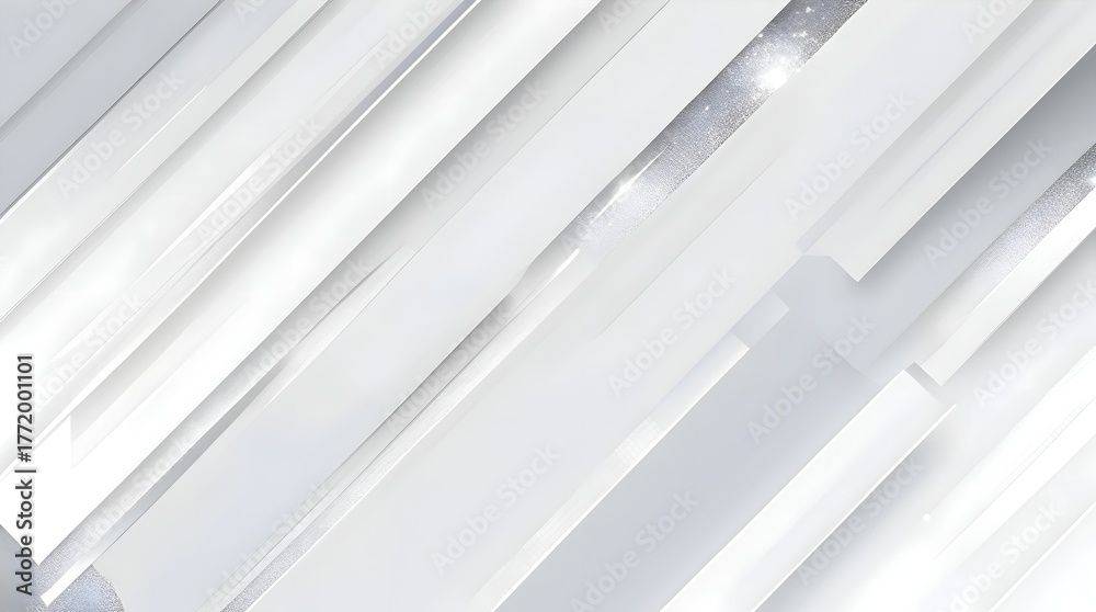 Obraz premium Grey and white abstract background with a shimmering paper texture, incorporating layered vector elements for a dynamic presentation design, suitable for various applications such as business, corpora