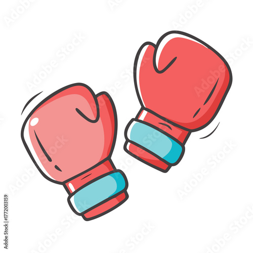 Red boxing gloves vector illustration scalable sport icon