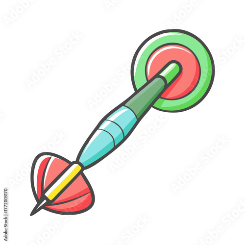 Darts vector illustration game sport flying aim target