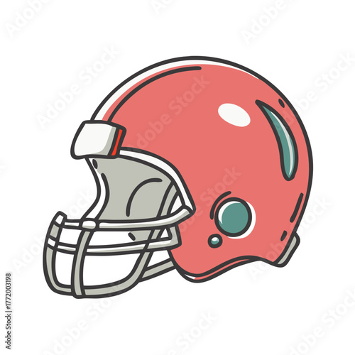 Vector football helmet illustration scalable sport icon