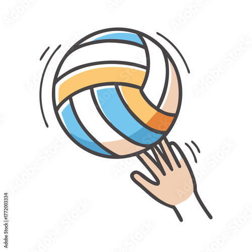 Volleyball sport vector illustration scalable icon game play