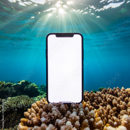 Smartphone Mockup Set - Blank Screen on Surreal Floating Islands and Fantasy Environments