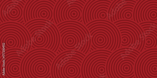 Happy Chinese New Year vector pattern. Wallpaper with Chinese floral and wave pattern on a red background.