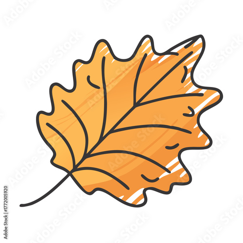 Autumn leaf vector illustration scalable seasonal nature icon graphic