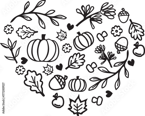Vector Autumn Heart