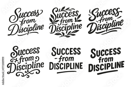 Discipline Lettering Variations. Roadside alert. Single cone under spotlight, with subtle glow and motion blur; floating triangle exclamation mark above.