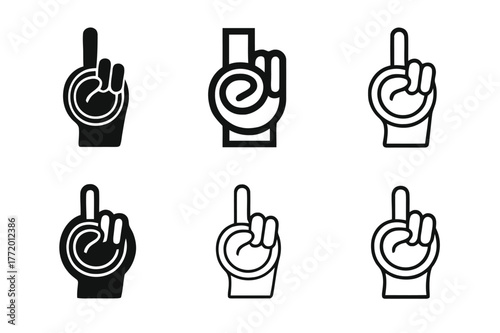 Cord Untangling Logos. Cord untangling hack. Set Logo of Cord untangling hack: two-finger loop technique. harmonious logo variations of the same emblematic