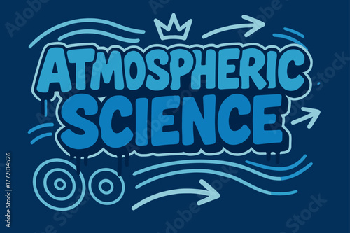 Graffiti Art Science. Atmospheric Science ? Graffiti Simplified; lettering: thick bubble/block, tilted; effects: dripping outlines, flat spray fills;