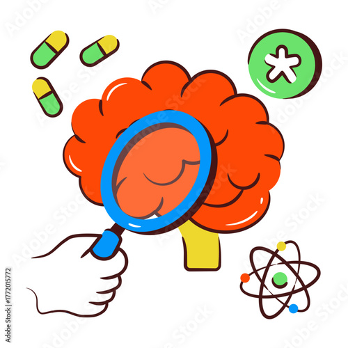 Premium download illustration of brain research