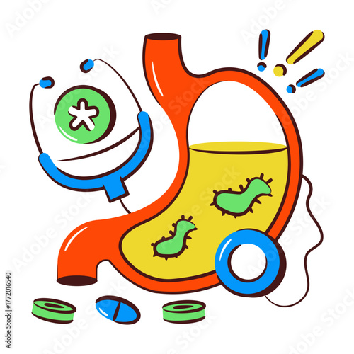 Premium download illustration of stomach