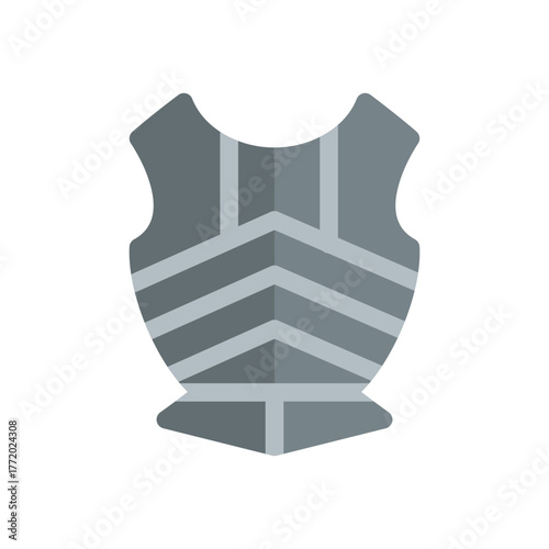 armor breastplate flat icon illustration