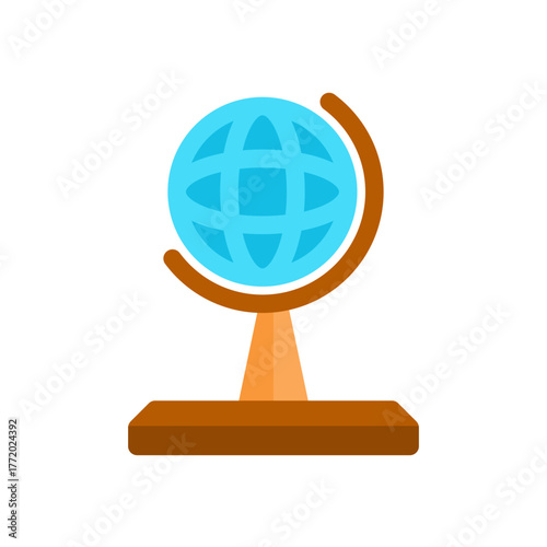 globe antique style flat icon illustration