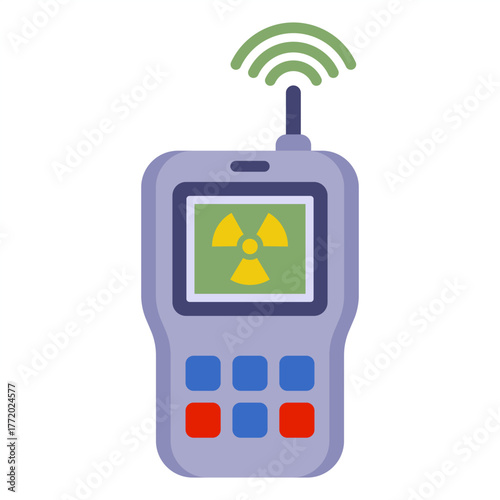 Device for measuring radiation. Flat illustration.